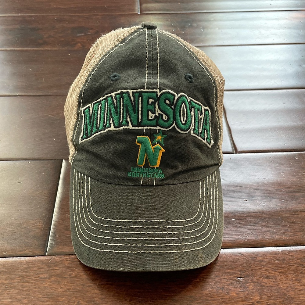 ‘47 Brand Vintage Hockey Minnesota North Stars Black Adjustable Baseball Cap
